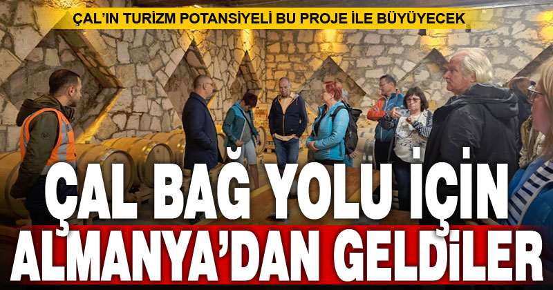 Alman turistler Çal Bağ Yolu turizm rotası için geldi