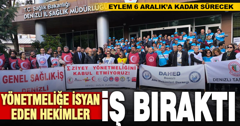 Denizli’de Aile Sağlığı Merkezi çalışanları iş bırakma eylemi başlattı