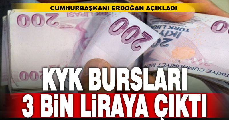 Cumhurbaşkanı Erdoğan açıkladı: KYK bursları artırıldı