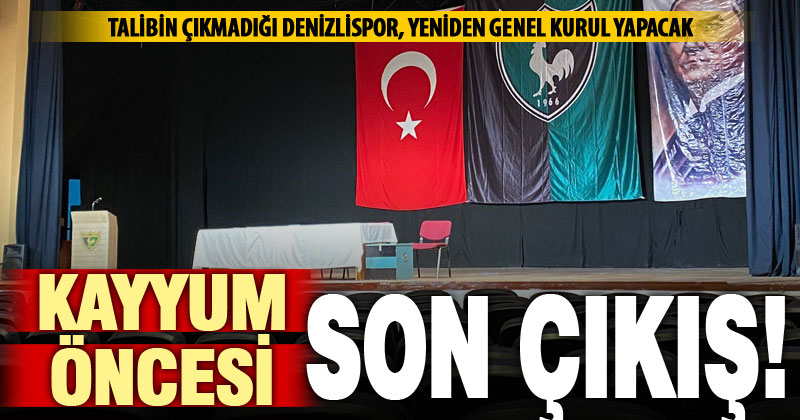 Denizlispor tekrar seçime gidiyor