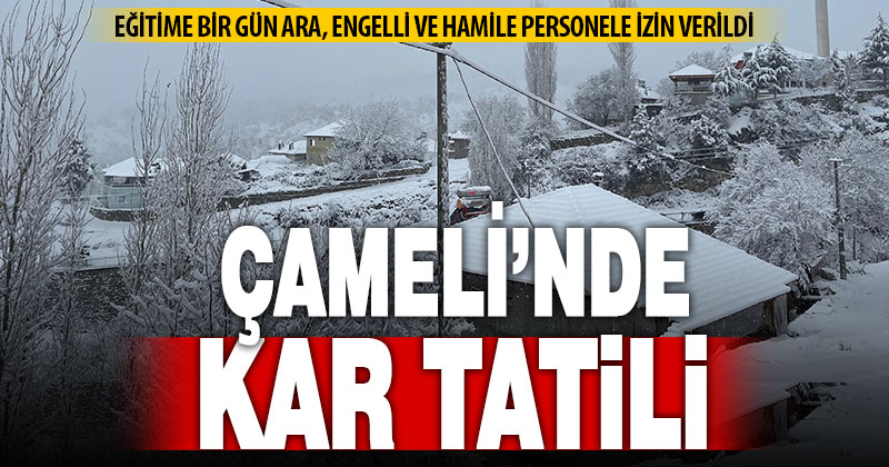 Çameli’nde 1 günlük kar tatili