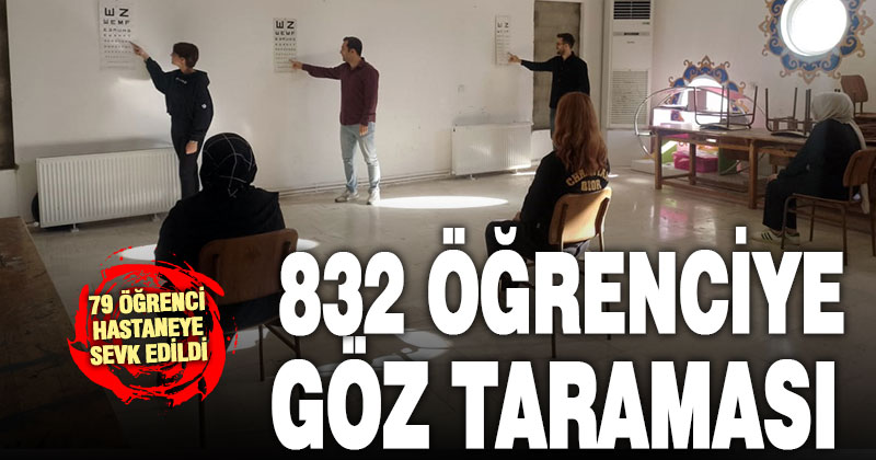 Kaymakamlık, ilçedeki çocukları göz taramasından geçirdi