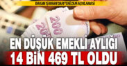 En düşük SSK ve Bağ-Kur emekli aylığı yüzde 15,75 artışla 14 bin 469 liraya yükseldi