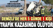 Denizli’de 2024’te meydana gelen 4 bin 352 kazada; 64 kişi öldü, 6 bin 164 kişi yaralandı