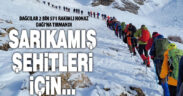 Dağcılar Sarıkamış şehitleri için Honaz’ın zirvesine tırmandı