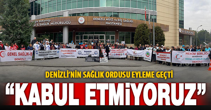 Denizli’de eylemdeki hekimler açıklama yaptı