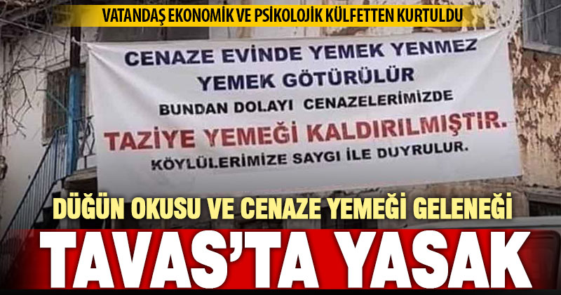 Tavas’ta cenaze yemeği ve düğün okusu geleneği kaldırıldı