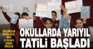 Öğrenciler karnelerini alarak yarıyıl tatiline girdi