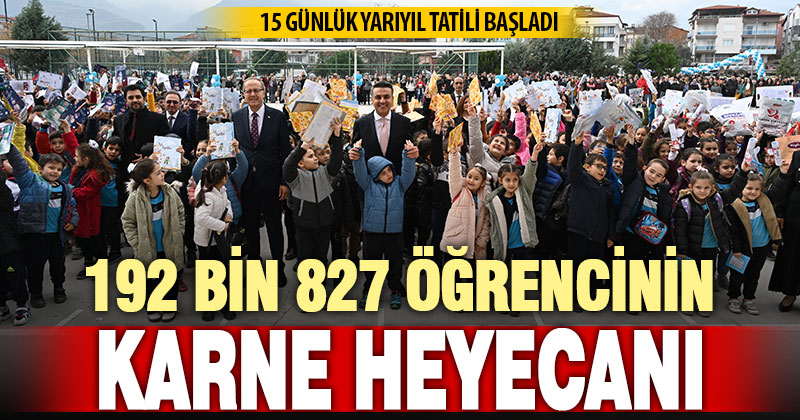 Yarıyıl tatil zili çaldı: 192 bin 827 öğrenci karne aldı