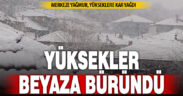 Denizli’nin yükseklerinde kar yağışı etkili oldu