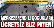 Merkezefendi Belediyesi’nin ücretsiz buz pateni pistine yoğun ilgi