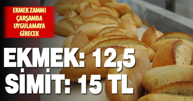 Denizli’de ekmek Çarşamba gününden itibaren 12 lira 50 kuruştan satılacak