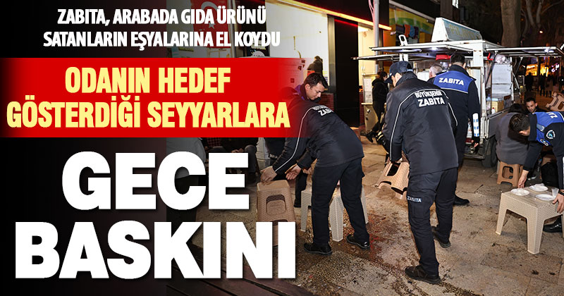 Seyyar gıda satıcılarına gece baskını