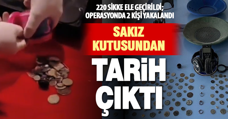 Tarihi eser kaçakçıları 220 sikke ile yakalandı