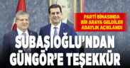 Adaylığını açıklayan Subaşıoğlu, Güngör’e teşekkür etti