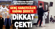 Genç karateciler, kadına şiddete gösteri ile dikkat çekti