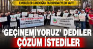 Emekliler Candoğan Parkında toplanıp eylem yaptı
