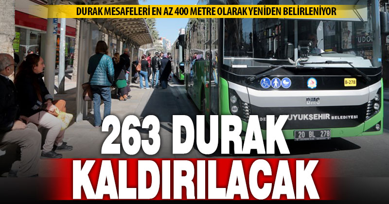 Denizli Büyükşehir Belediyesi, otobüs durak sayısını azaltıyor
