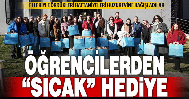 Üniversiteli gençlerden gönülleri ısıtan “battaniye” bağışı