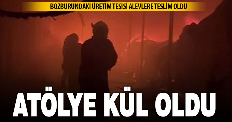 Bozburun’da atölye yangını