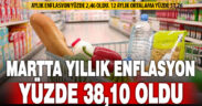 Mart ayında yıllık enflasyon yüzde 38,10 oldu
