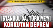 İstanbul’da 6,2 büyüklüğünde deprem