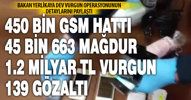 450 bin GSM hattı üzerinden dolandırıcılık yapan 139 şüpheli yakalandı