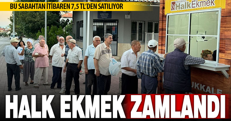 Halk ekmek 6 TL’den 7,5 TL’ye yükseldi