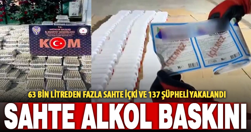Polis, 12 sahte içki imalathanesine baskın düzenledi