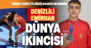 Denizlili Kaan Emirhan güreşte dünya ikincisi oldu
