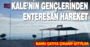 Kale’de bankı kamelyanın çatısına çıkarıp bırakıp gittiler