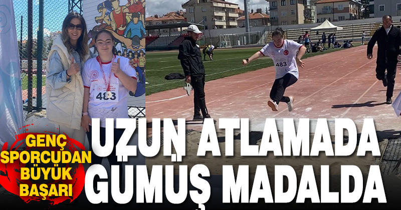 Uzun atlamada gümüş madalya Denizli’ye geldi