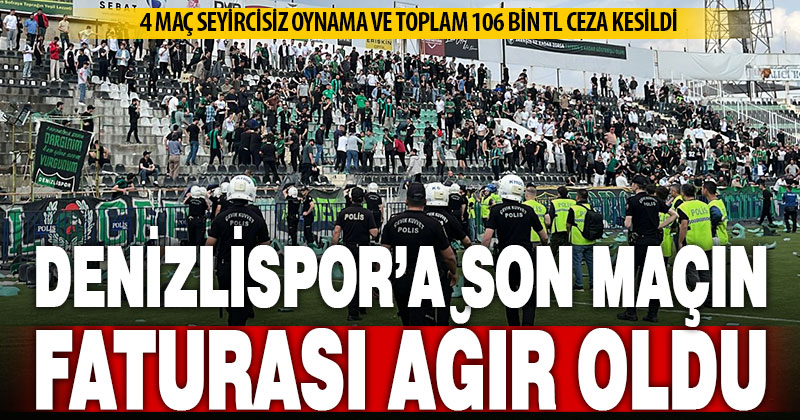 Denizlispor’a PFDK’dan ağır darbe