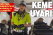 Denizli polisi, şehirlerarası otobüs yolcularına emniyet kemeri uyarısı yapıyor