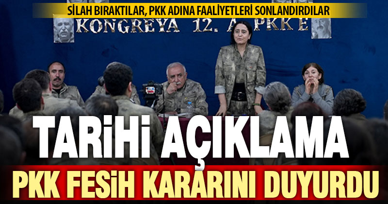 Tarihi açıklama: PKK silah bırakma ve fesih kararını duyurdu!