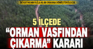 Denizli’de 5 ilçedeki bazı alanlar orman vasfından çıkarıldı