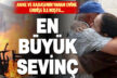 Ailesinin yanan evine koşan kadın, babasına sevinçle sarıldı