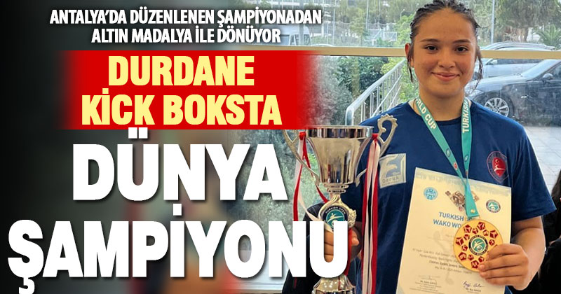 Denizlili kick boksçu Durdane dünya şampiyonu oldu