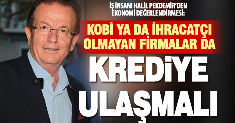 Halil Pekdemir: ‘KOBİ ya da İhracatçı Olmayan Firmalar da Krediye Ulaşmalı’