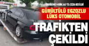 Abartı egzozlu lüks otomobil sahibine 9 bin TL ceza uygulandı