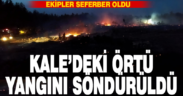 Köylüler ve ekiplerin seferber olduğu yangın kontrol altına alındı
