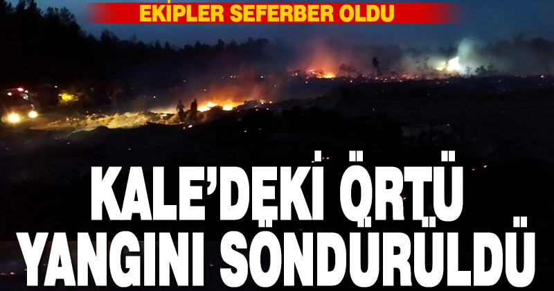Köylüler ve ekiplerin seferber olduğu yangın kontrol altına alındı