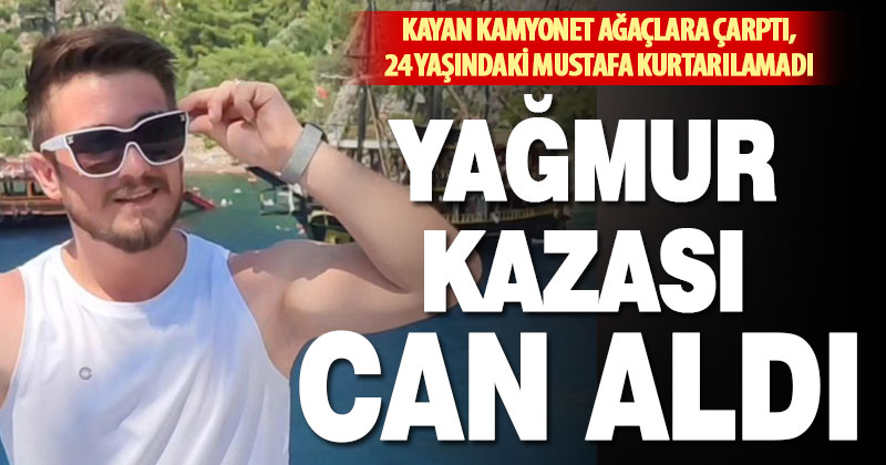 Kayganlaşan yolda kaza yapan genç sürücü hayatını kaybetti
