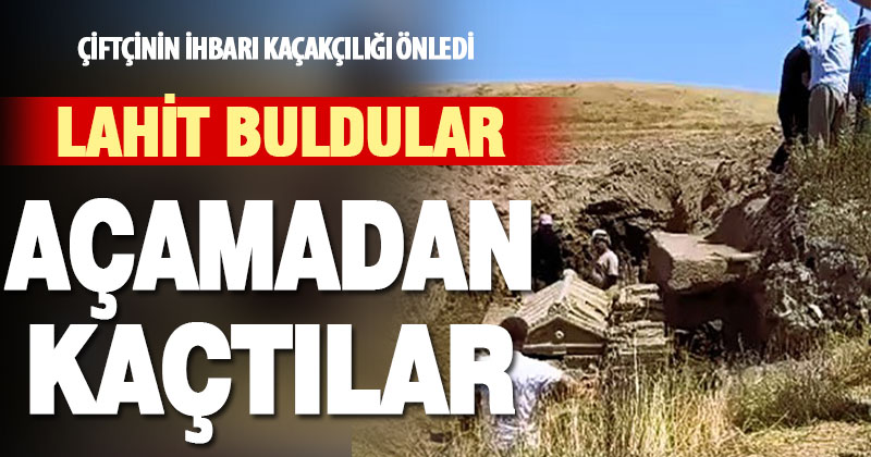 Kaçakçılar, buldukları lahdi açamadan kaçtılar