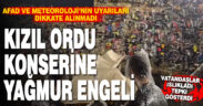 Afad’ın uyarısına rağmen yapılan Rus Kızıl Ordu Korosu konserine yağmur engeli: Vatandaşlar ıslıkladı