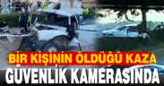 Ağaca çarpan otomobilin hurdaya döndüğü ölümlü kazanın görüntüleri ortaya çıktı