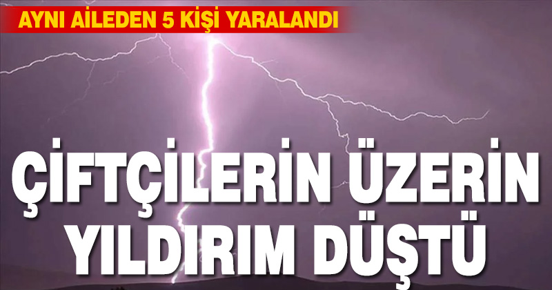 Tarlada çalışan ailenin üzerine yıldırım düştü; 5 yaralı