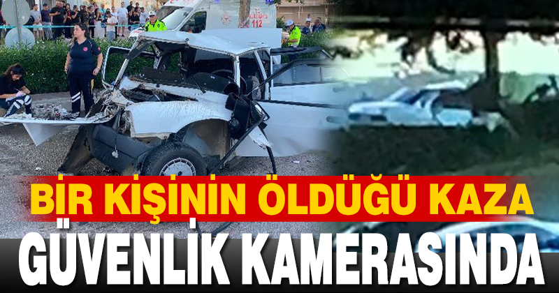 Ağaca çarpan otomobilin hurdaya döndüğü ölümlü kazanın görüntüleri ortaya çıktı