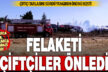 Binlerce paket yem ve ekili arazilerin kül olduğu yangında felaketi çiftçiler önledi