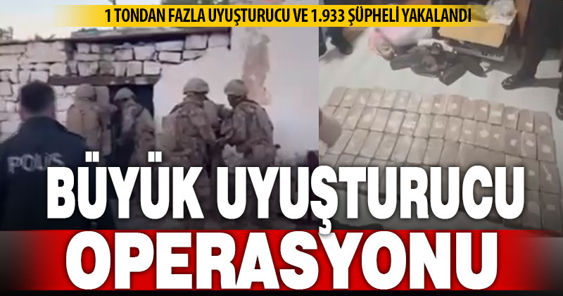 Denizli dahil birçok ilde uyuşturucu operasyonlarında bin 933 şüpheli yakalandı